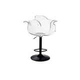 Concave Adjustable Height Swivel Acrylic Bar Stool Image - 15