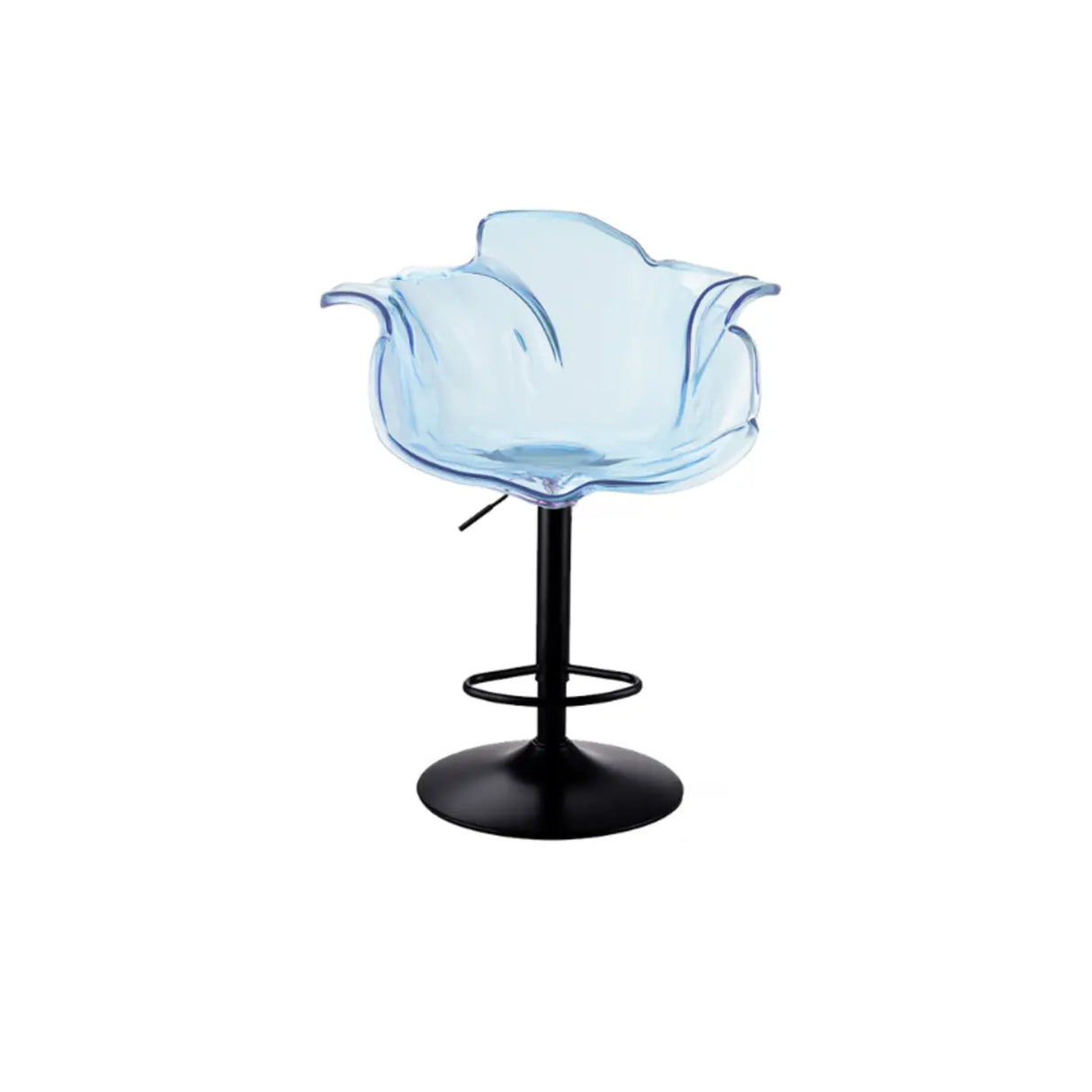 Concave Adjustable Height Swivel Acrylic Bar Stool Image - 16