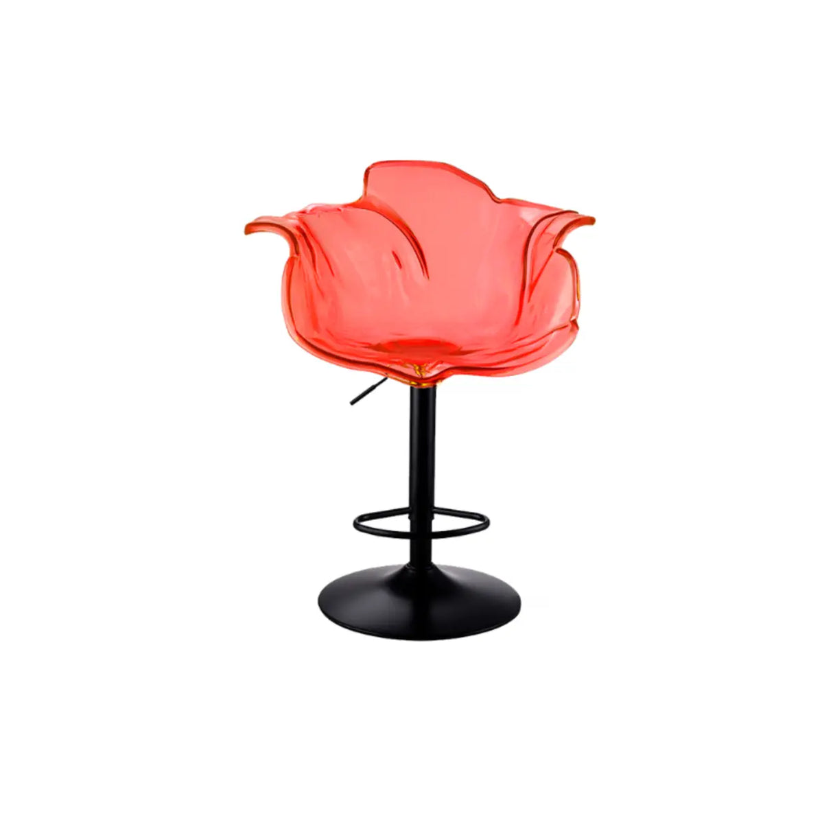 Concave Adjustable Height Swivel Acrylic Bar Stool Image - 18