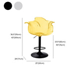 Concave Adjustable Height Swivel Acrylic Bar Stool Image - 23