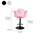 Concave Adjustable Height Swivel Acrylic Bar Stool Image - 25