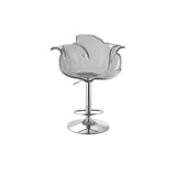 Concave Adjustable Height Swivel Acrylic Bar Stool Image - 2