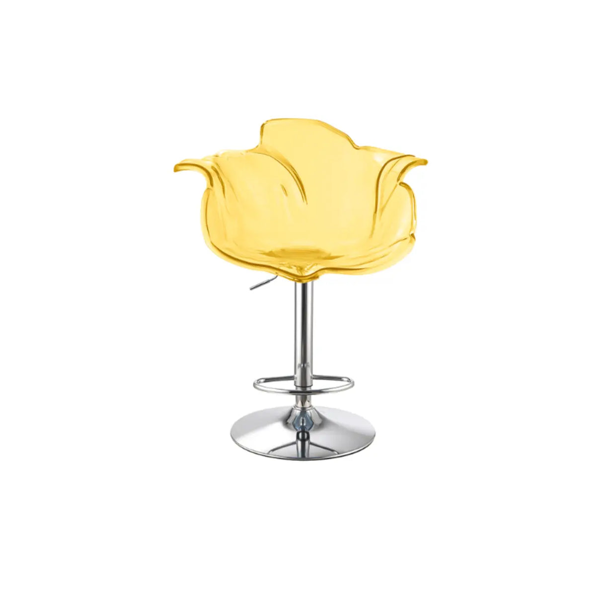 Concave Adjustable Height Swivel Acrylic Bar Stool Image - 7
