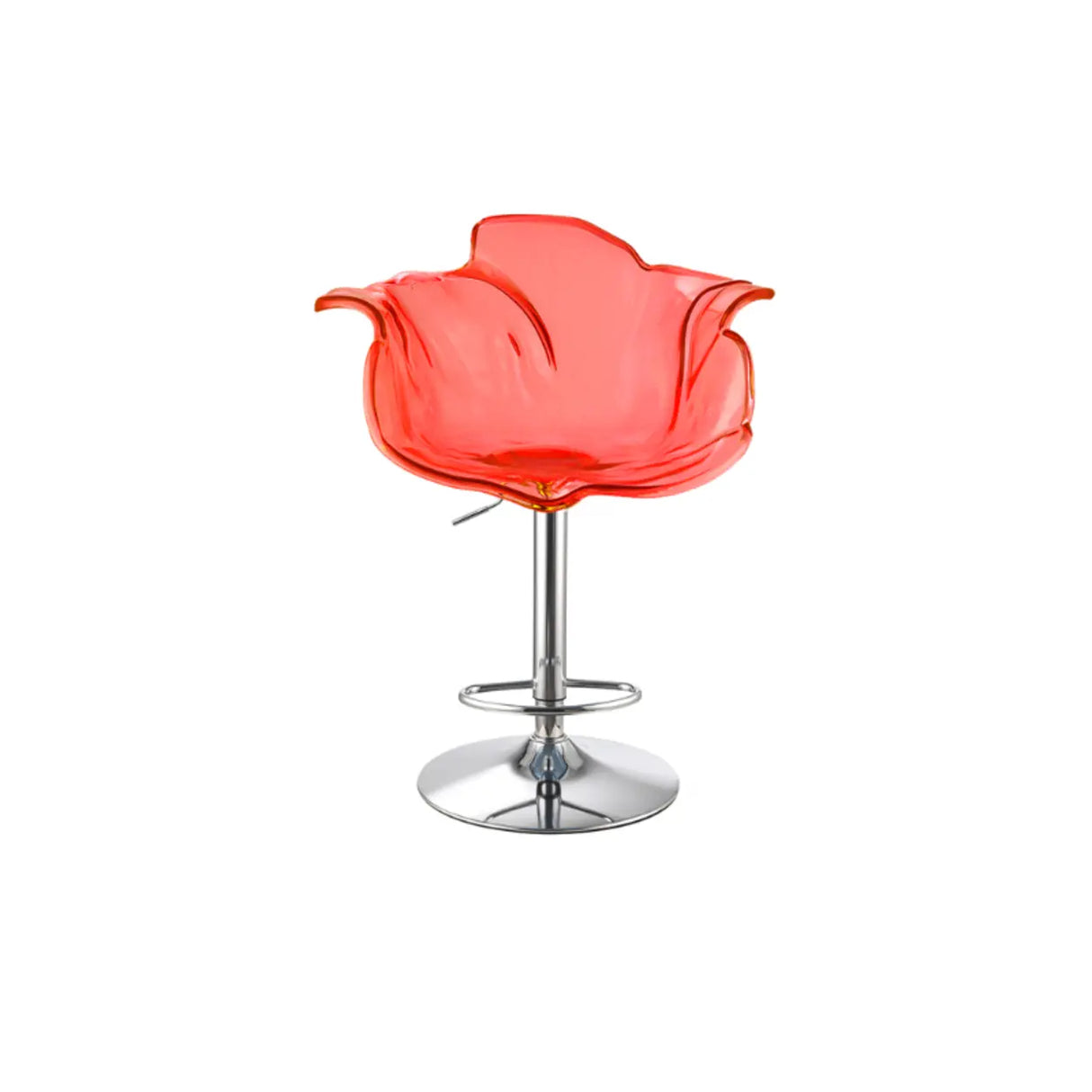 Concave Adjustable Height Swivel Acrylic Bar Stool Image - 9