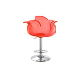 Concave Adjustable Height Swivel Acrylic Bar Stool Image - 9