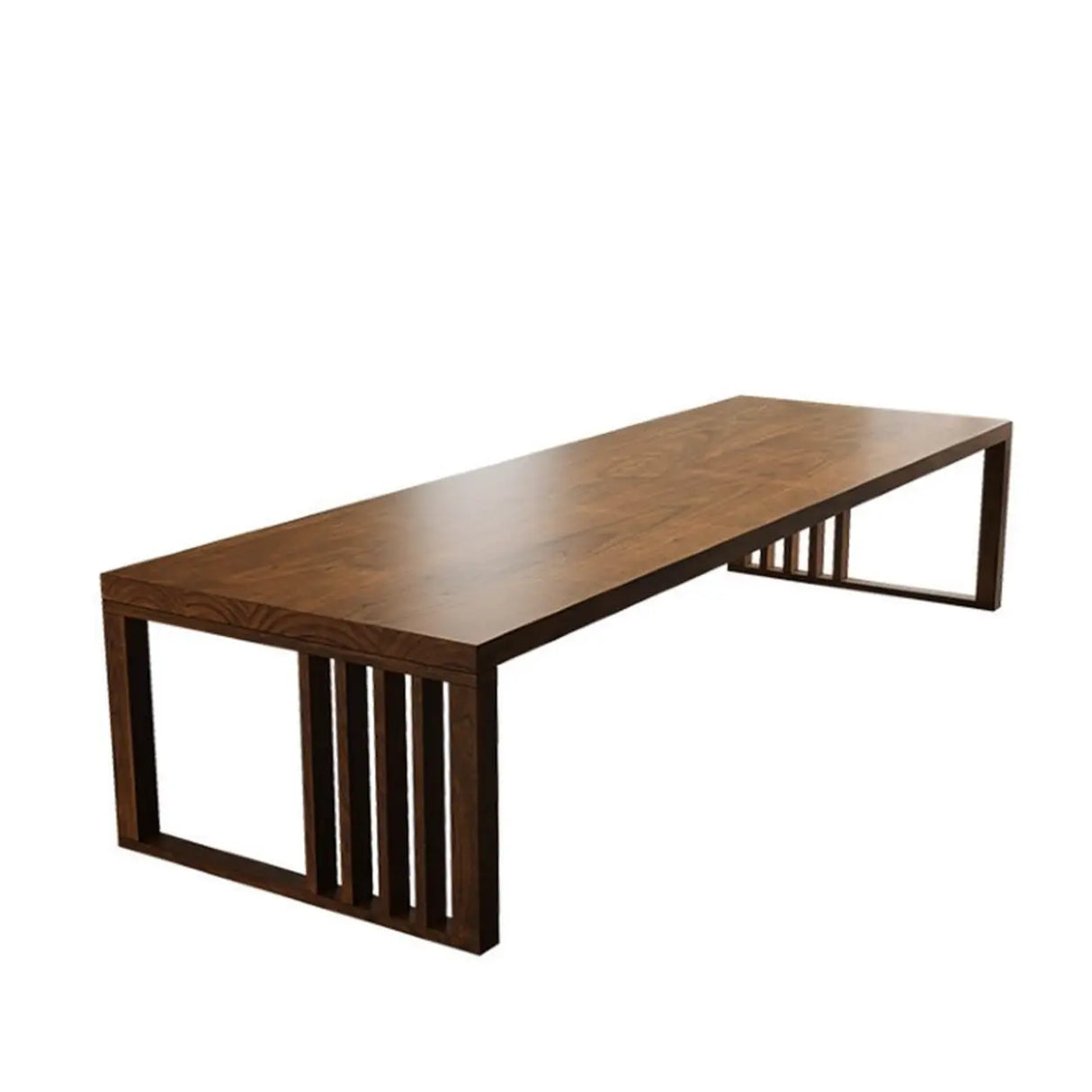 Conference Rectangle Dark Wood Desk for 8-12 People Image - 4