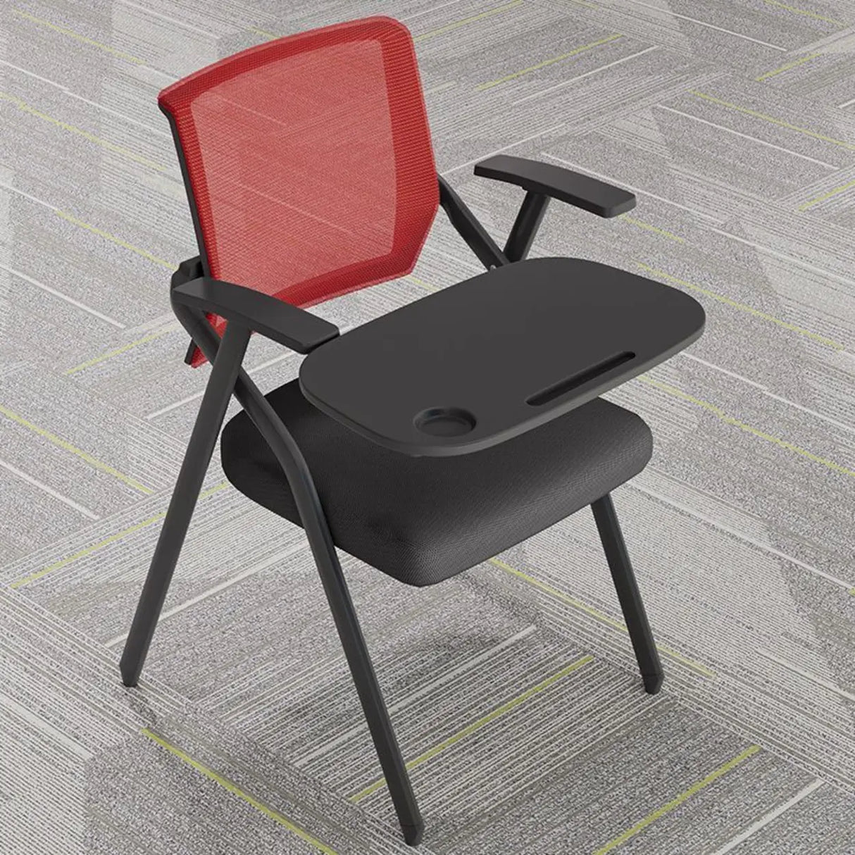 Conference Steel Frame Orange Ergonomic Mesh Office Chair Image - 11