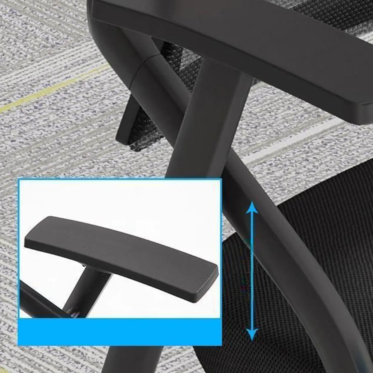 Conference Steel Frame Orange Ergonomic Mesh Office Chair Image - 12