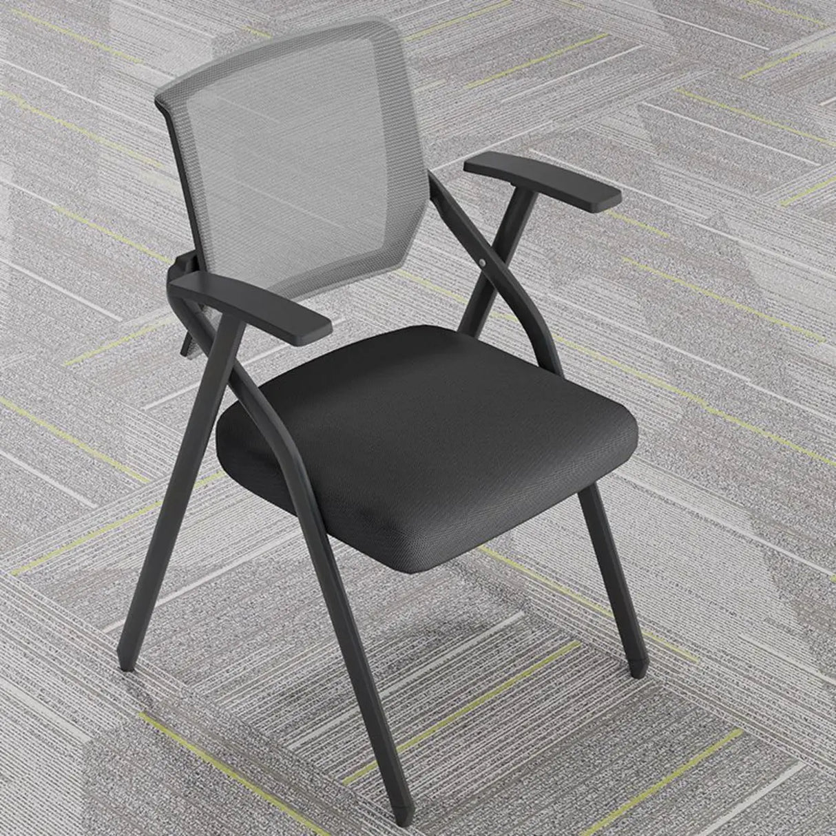 Conference Steel Frame Orange Ergonomic Mesh Office Chair Image - 15