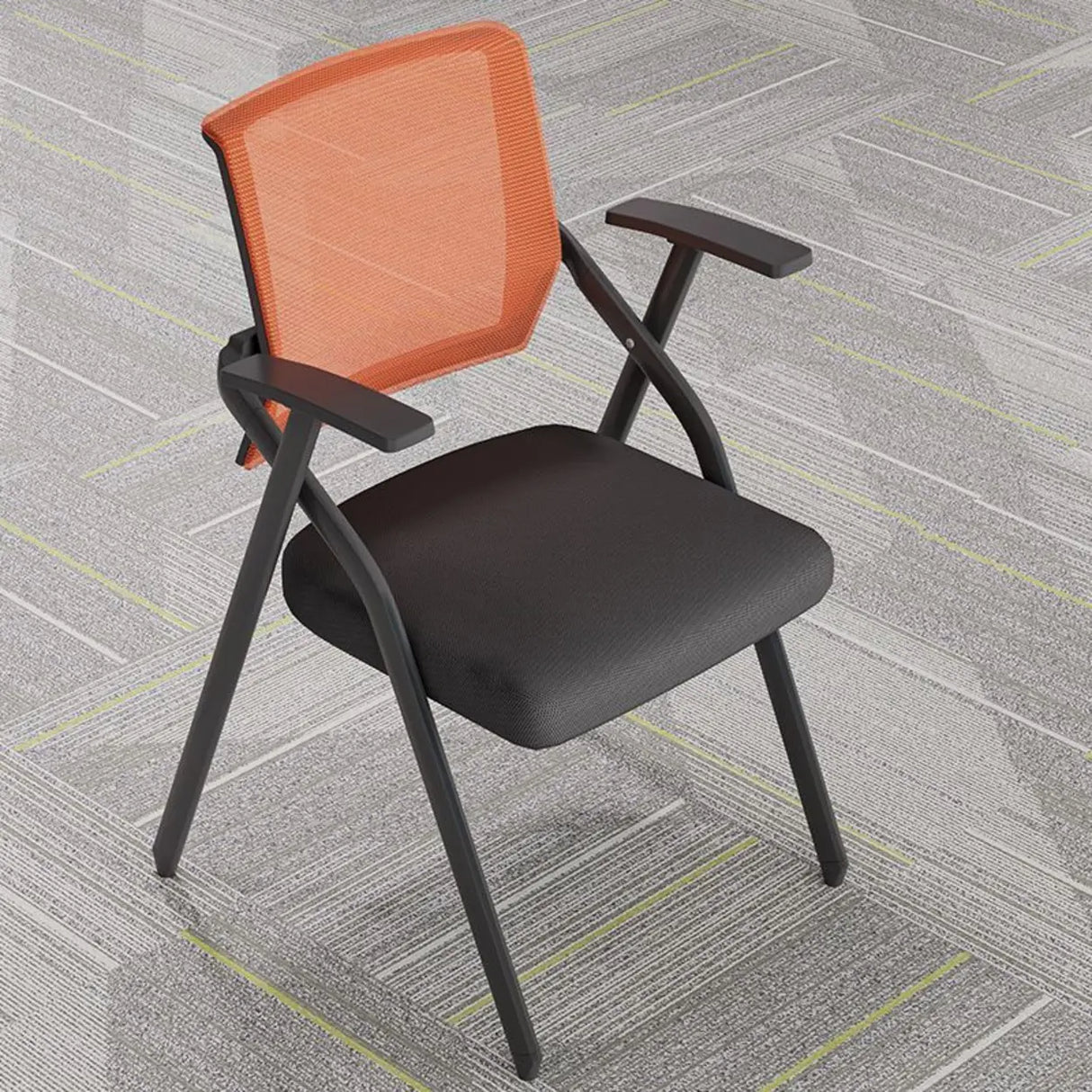 Conference Steel Frame Orange Ergonomic Mesh Office Chair Image - 19