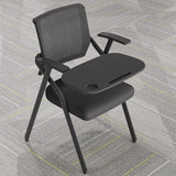 Conference Steel Frame Orange Ergonomic Mesh Office Chair Image - 2