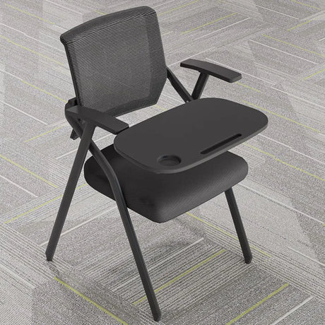 Conference Steel Frame Orange Ergonomic Mesh Office Chair Image - 2