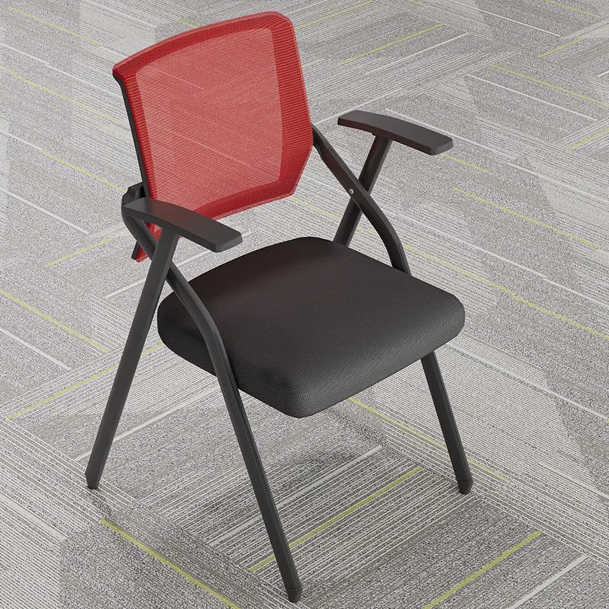 Conference Steel Frame Orange Ergonomic Mesh Office Chair Image - 21