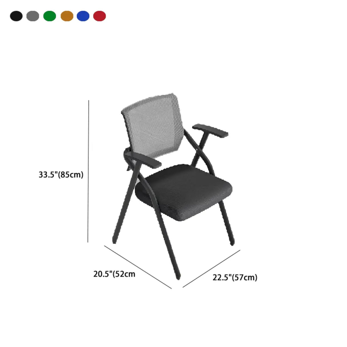 Conference Steel Frame Orange Ergonomic Mesh Office Chair Image - 23