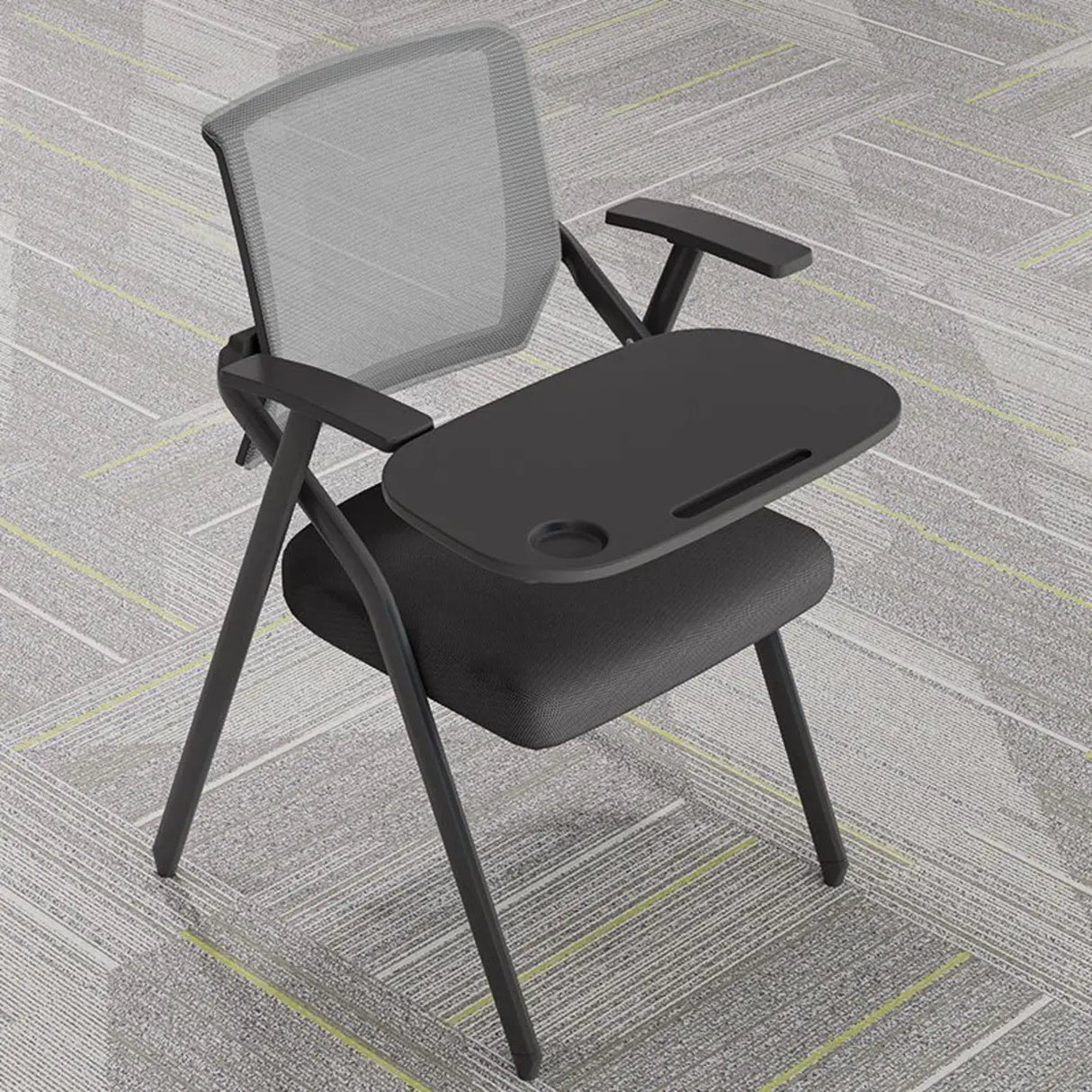 Conference Steel Frame Orange Ergonomic Mesh Office Chair Image - 4