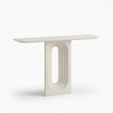 Console Table with Arch Panel Design for Entryway and Living Room Image - 2