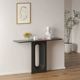 Console Table with Arch Panel Design for Entryway and Living Room Image - 3