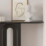Console Table with Arch Panel Design for Entryway and Living Room Image - 7