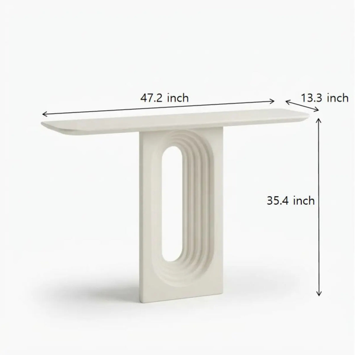 Console Table with Arch Panel Design for Entryway and Living Room Image - 8