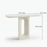 Console Table with Arch Panel Design for Entryway and Living Room Image - 8