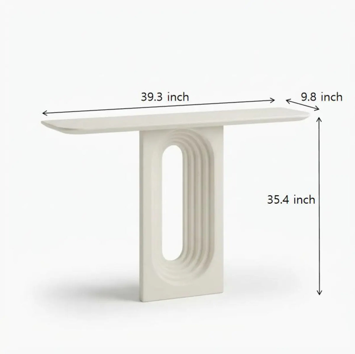 Console Table with Arch Panel Design for Entryway and Living Room Image - 9
