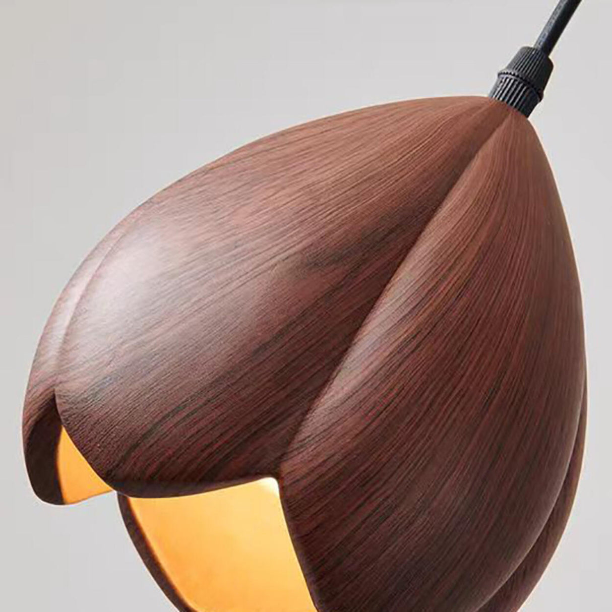 Contemporary 3-Light Brown Bell Island Pendant Light Image - 9