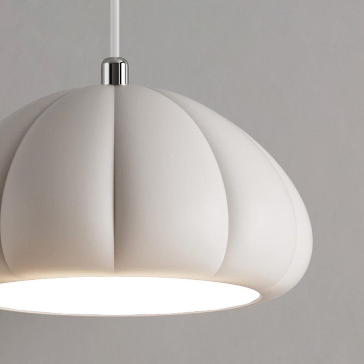 Contemporary 3-Light White Dome Island Hanging Light Image - 8