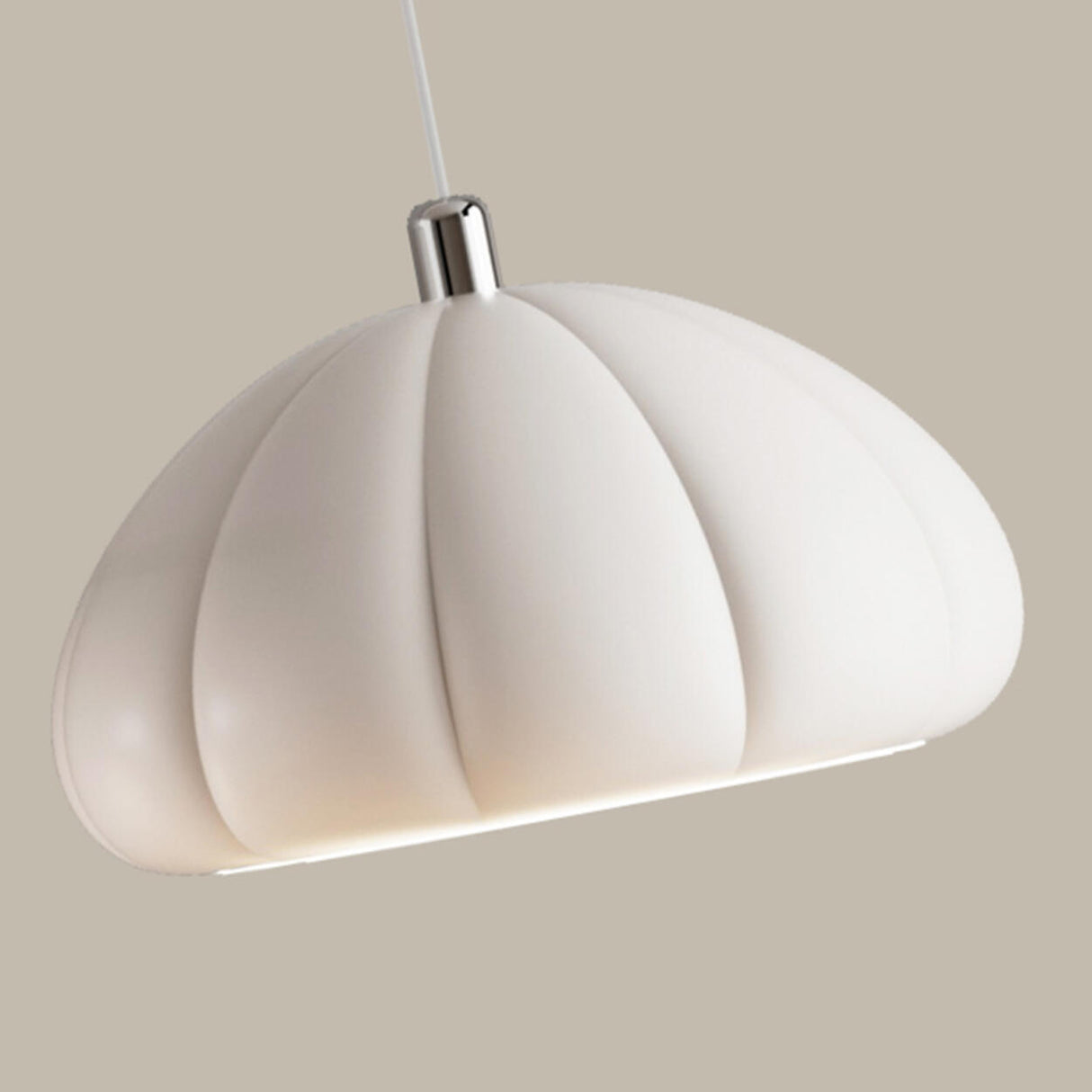 Contemporary 3-Light White Dome Island Hanging Light Image - 9