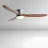 Contemporary 3 Solid Wood Blades Ceiling Fan with Light Image - 5