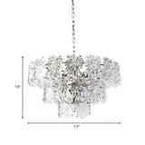 Contemporary 3 Tiers Crystal Snowflake Pendant Chandelier Image - 5