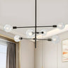 Contemporary 3 Tiers Gold Sputnik Exposed Bulb Chandelier Image - 5