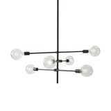 Contemporary 3 Tiers Gold Sputnik Exposed Bulb Chandelier Image - 8