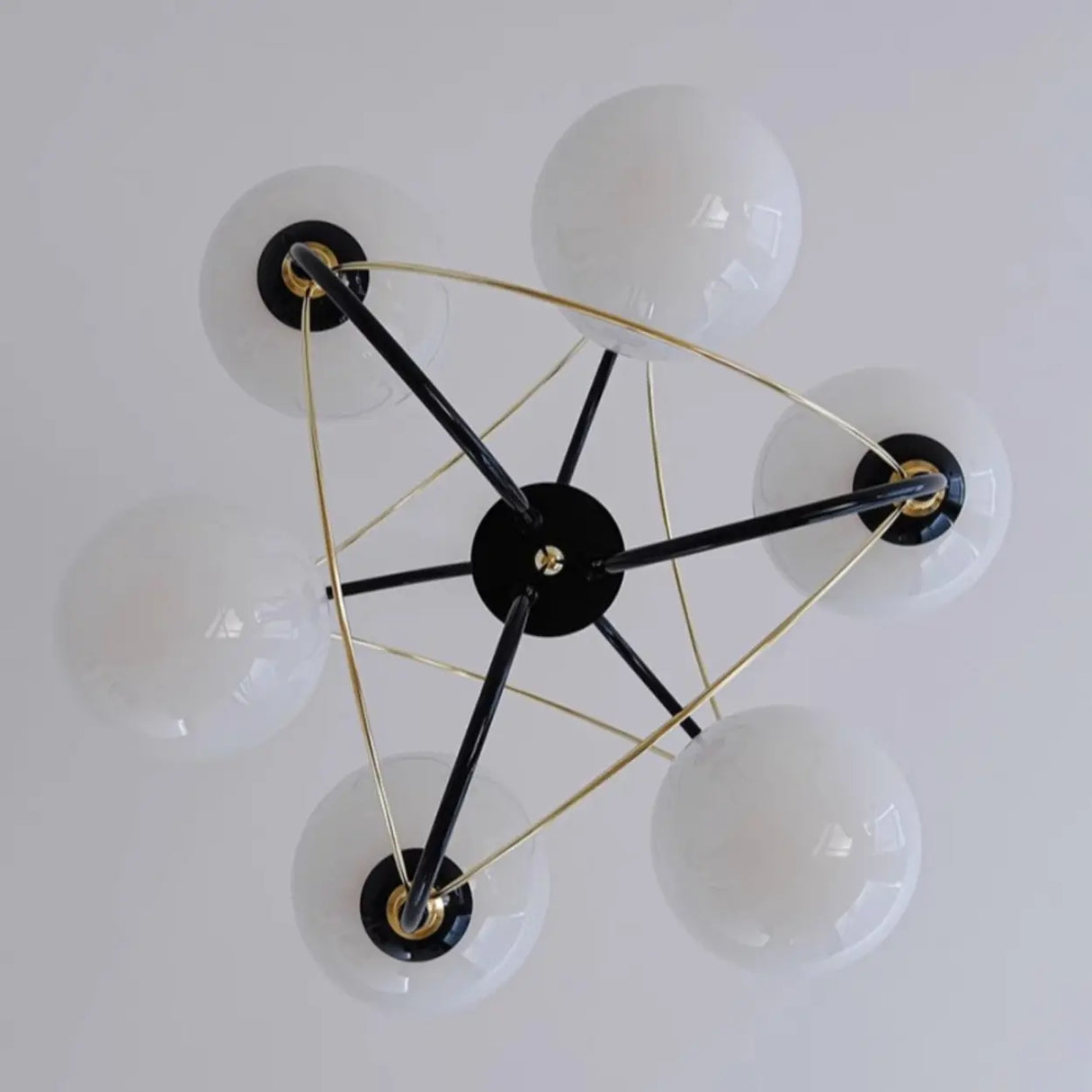 Contemporary 6 Lights Globe Chandelier Adjustable Height  Image - 11