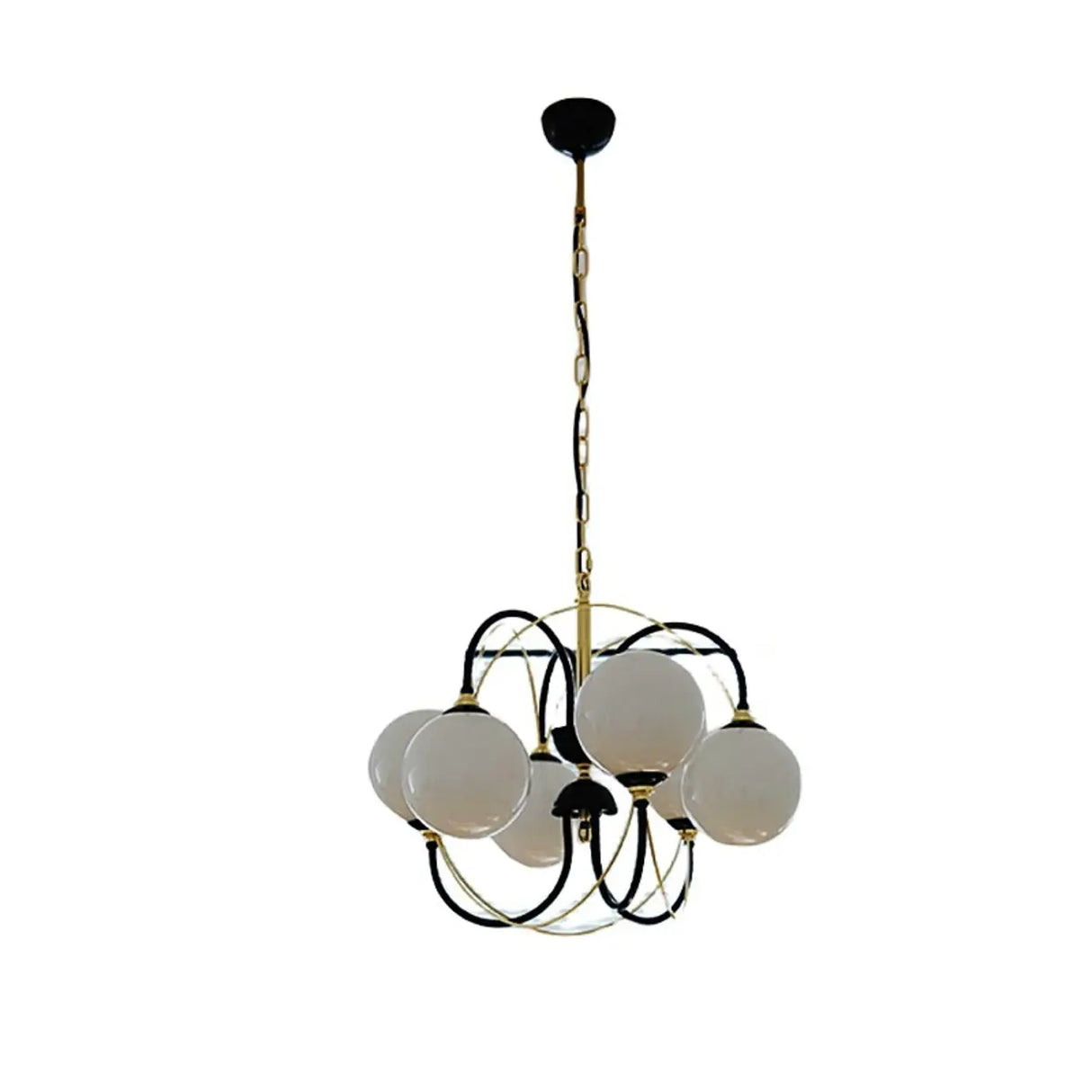 Contemporary 6 Lights Globe Chandelier Adjustable Height  Image - 5
