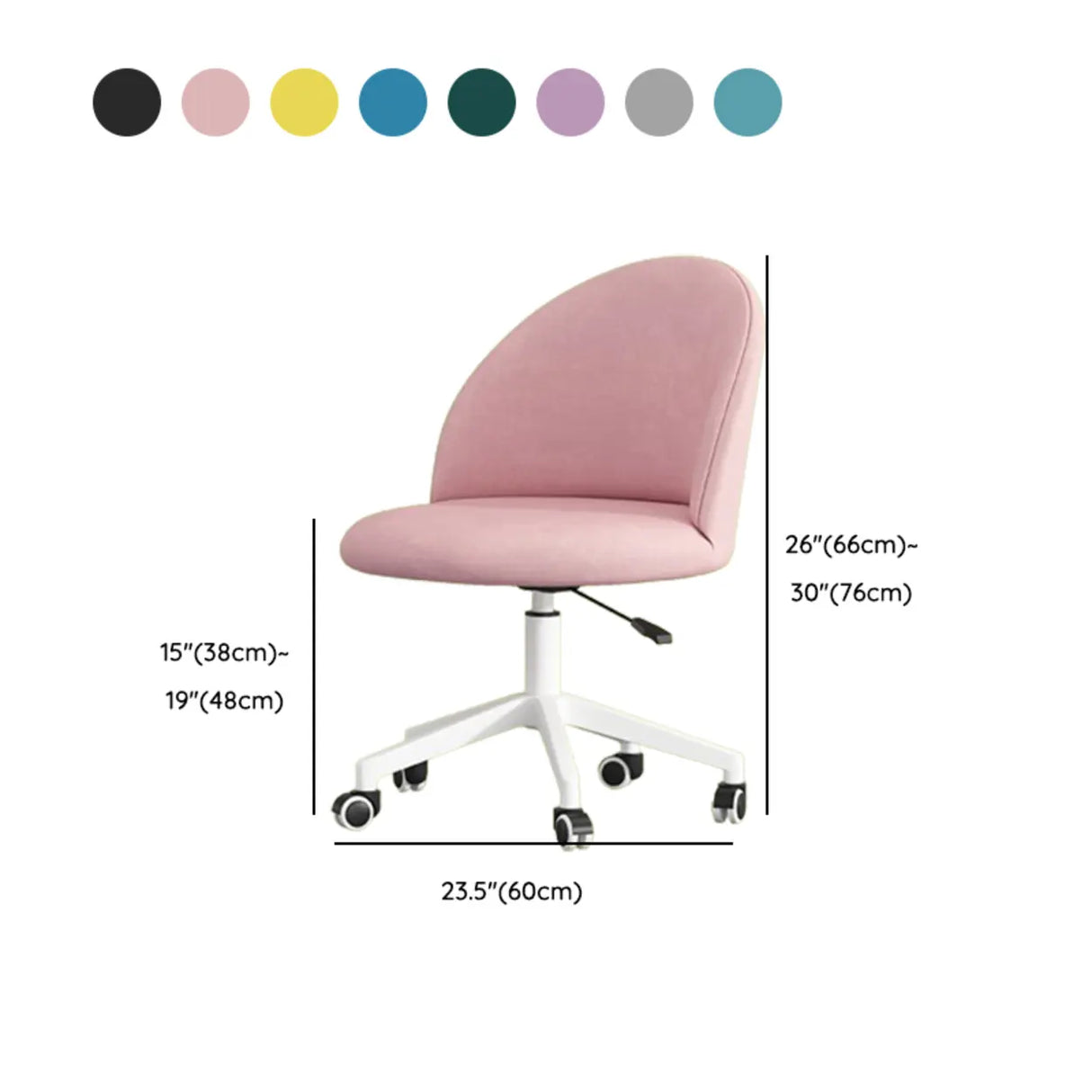 Contemporary Adjustable Ergonomic Upholstered Office Chair 