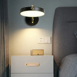 Contemporary Adjustable Round Metal LED Wall Sconce Image - 6