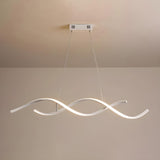 Contemporary Adjustable Wave LED Island Pendant Light Image - 6