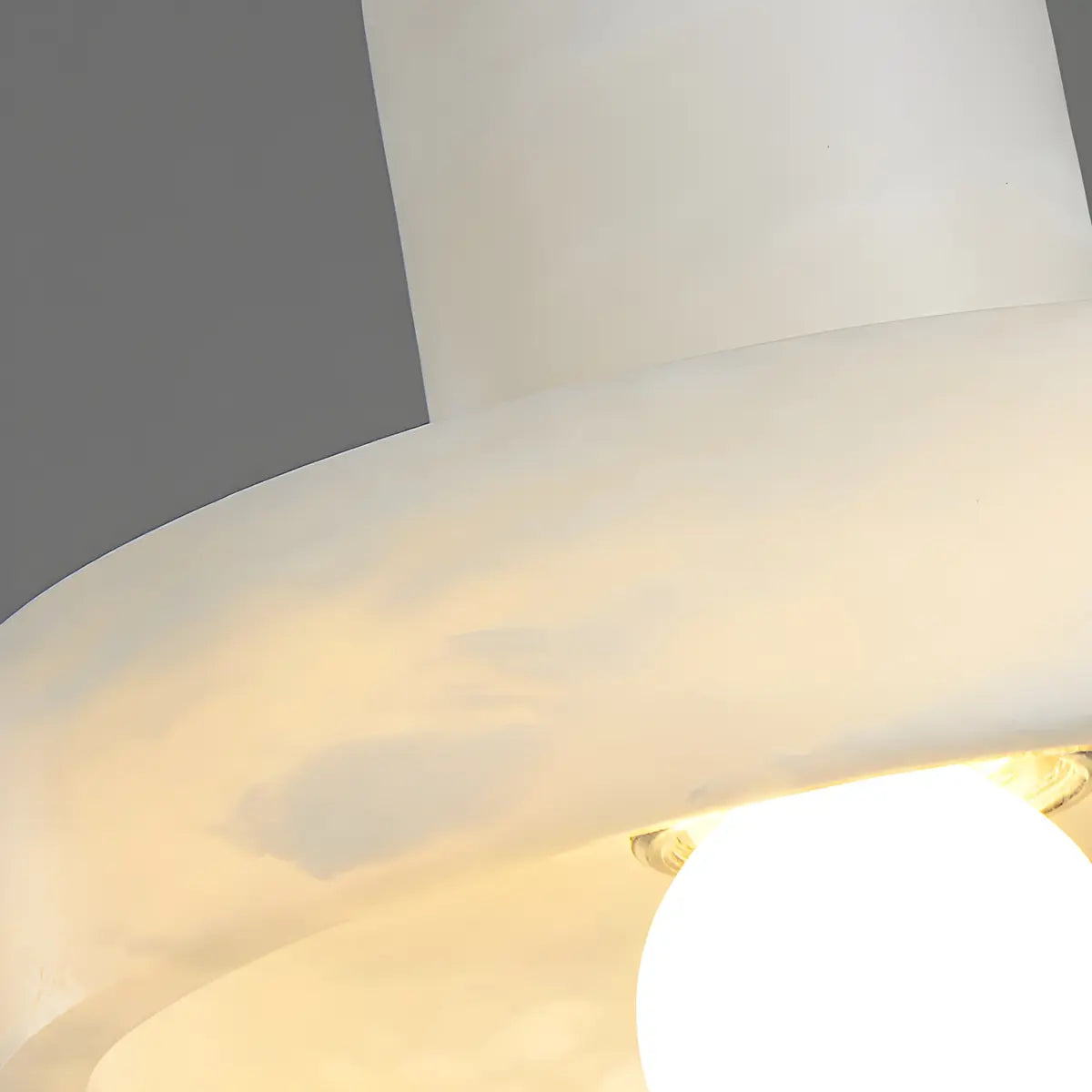 Contemporary Alabaster Cylinder Bedroom Pendant Light Image - 13