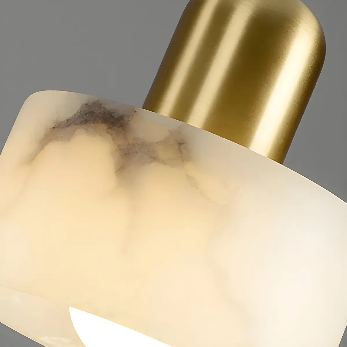 Contemporary Alabaster Cylinder Bedroom Pendant Light Image - 14