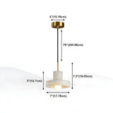 Contemporary Alabaster Cylinder Bedroom Pendant Light Image - 18