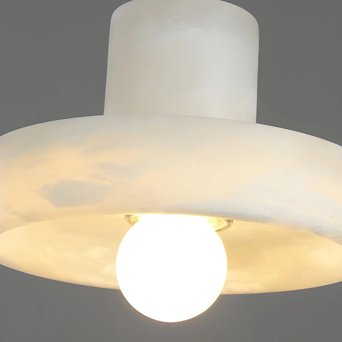 Contemporary Alabaster Cylinder Bedroom Pendant Light Image - 5