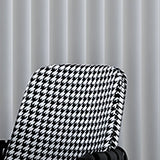 Contemporary Armchair Woven Fabric Black Office Chair Image - 15