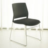 Contemporary Armless Plastic Metal Frame Study Office Chair Image - 2