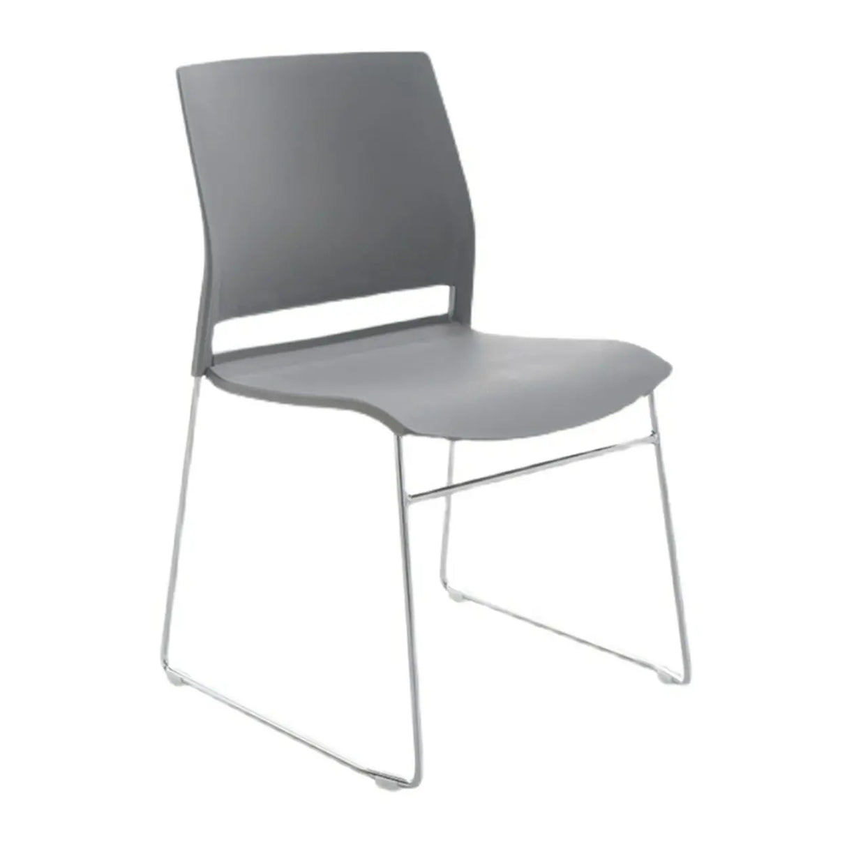 Contemporary Armless Plastic Metal Frame Study Office Chair Image - 25