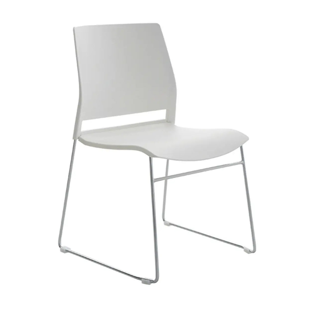 Contemporary Armless Plastic Metal Frame Study Office Chair Image - 27