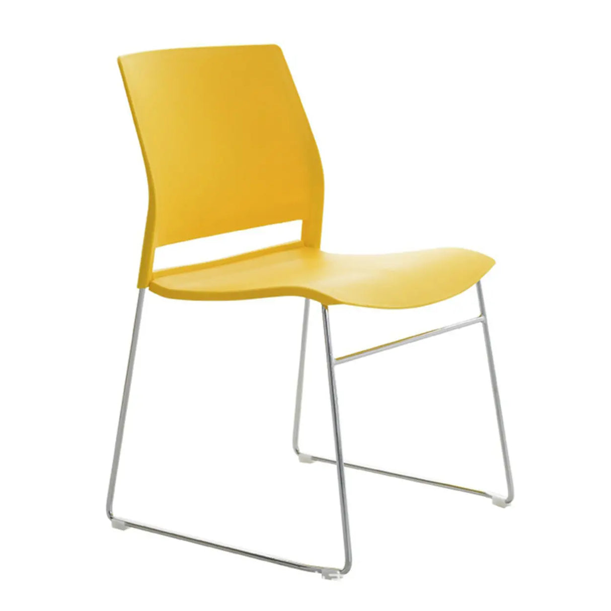 Contemporary Armless Plastic Metal Frame Study Office Chair Image - 28