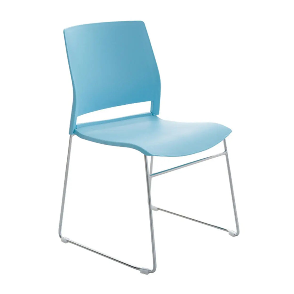 Contemporary Armless Plastic Metal Frame Study Office Chair Image - 29