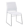 Contemporary Armless Plastic Metal Frame Study Office Chair Image - 31