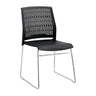 Contemporary Armless Plastic Metal Frame Study Office Chair Image - 32