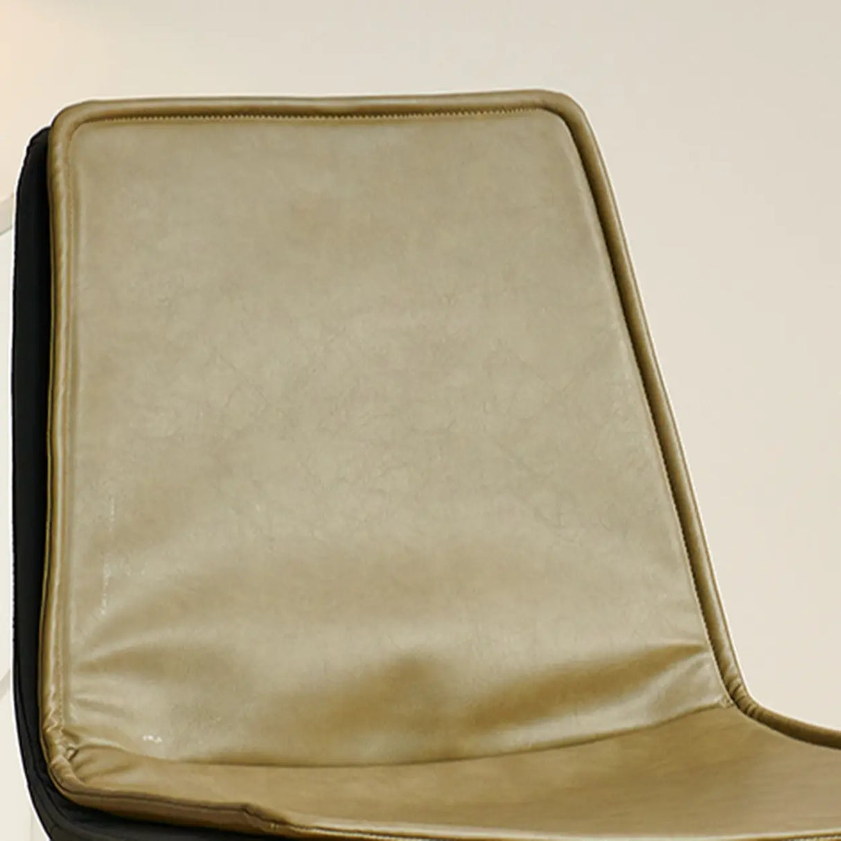 Contemporary Armless PU Leather Solid Back Dining Chairs Image - 11